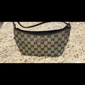 Gucci Monogram Canvas Baguette